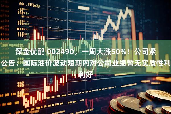 深金优配 002490，一周大涨50%！公司紧急公告：国际油价波动短期内对公司业绩暂无实质性利好